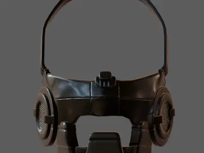Gas mask helmet 3d model scifi Low-poly  Low-poly 3D model 283