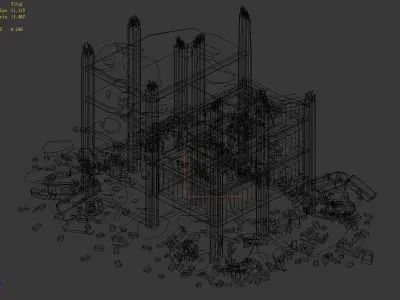 The future world - street waste 03 3D model