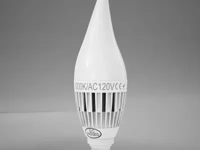 HD Candle LED Bulb 3D model