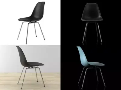 Eames Plastic Chair DSX 3D model