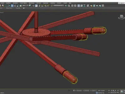 Archer Chandelier Low-poly 3D model