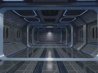 Sci Fi Interior 2 3D model