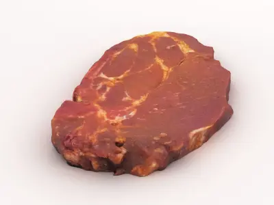 Raw Uncooked Steak 3D model