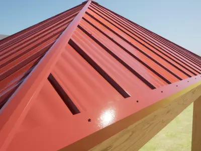 High definition optimized Gazebo Low-poly 3D model