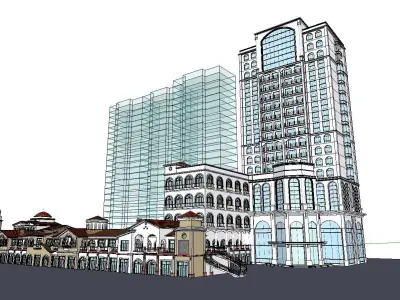 vacation spot-Resort-Fashion Leisure Hotel-0249 3D model