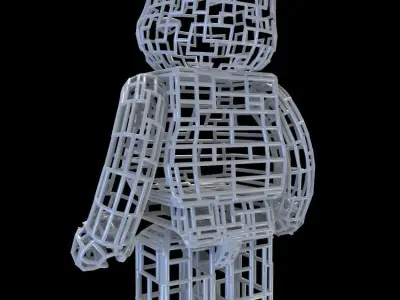 Straight Line BearBrick 3D model