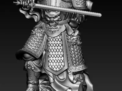 Sculpture of the Four Heavenly Kings 3D print model