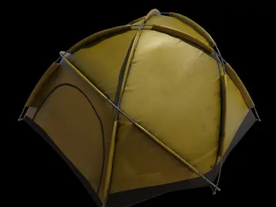 Pop-up Tent Low-poly 3D model