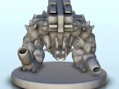 Robot alien with organic parts 5 - Future Sci-Fi SF Post apocaly 3D print model