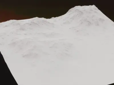 Terrain beach landscape HI-poly 3D model