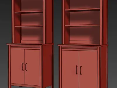 BRUSALI High cabinet with doors 3D model