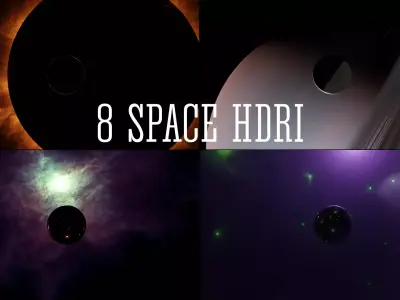 Space and cosmos HDRI Sci-fi 3D Model Collection Low-poly 3D model