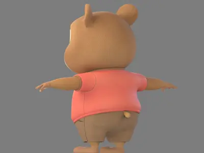cartoon hamster 3D model