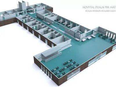 Hospital 3d model floor plan 3D model