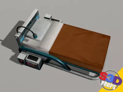 scifi bed 3D model