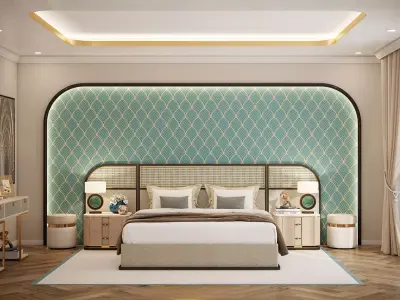 Luxury interior design scene SketchUp 3D Model with lighting  3D model