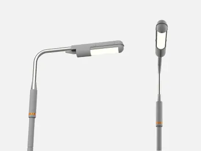 Sci fi street lighting 10 3D model