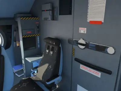  Airbus A350 airplane cockpit high detallization VR 