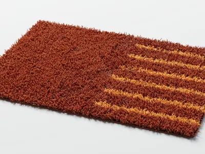 bathroom rugs 4 colors 3D model