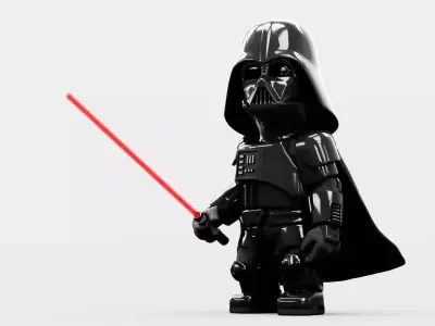 TOON VADER RIGGED 3D model
