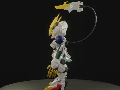 Barbatos Gundam Low-poly 3D model
