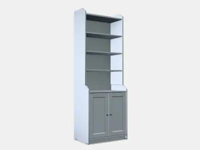 HAUGA High cabinet with 2 doors 1 Low-poly 3D model
