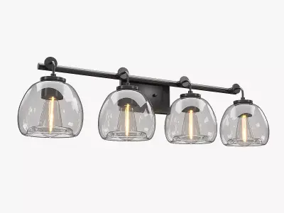 Caisson 4-Light Bathroom Vanity Wall Light 3D model