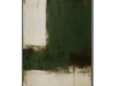 Set of 3 Abstract Paintings in Frames 3D model 93