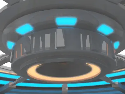 Sci Fi Room Low-poly 3D model