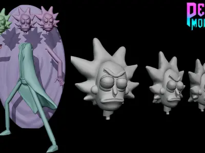 Rick Sanchez from Rick and Morty - 62mm scale miniature  3D print model
