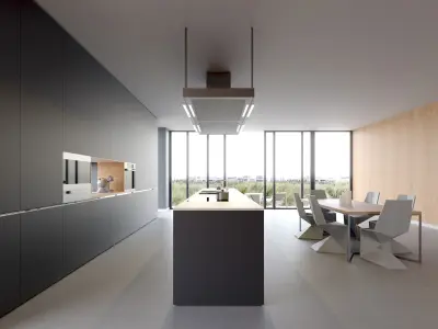 Corona - C4D Scene files - Minimalist Kitchen Interior Scene 3D model