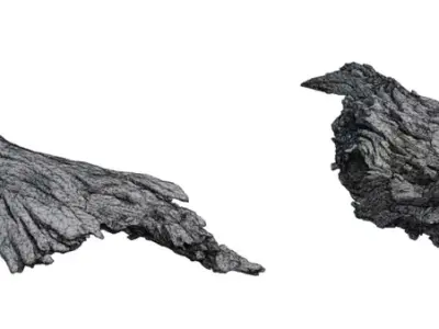 Weathered Driftwood Pack Low-poly 3D model