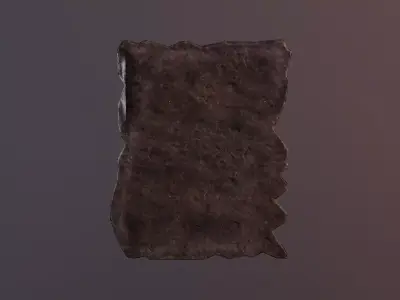 Old Monolith with buta symbol Low-poly 3D model