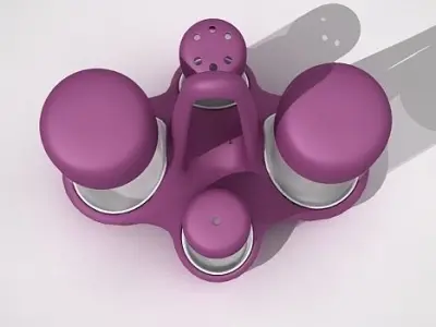 vintage 2 tone cruet set DMF001 3D model