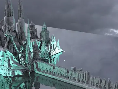 Angelic themed models with Hell themed models extended 3D model