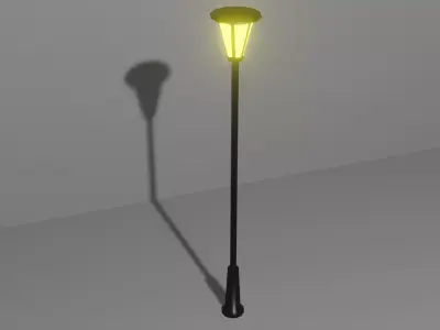 Low Poly Street Lamp Pack Low-poly 3D model