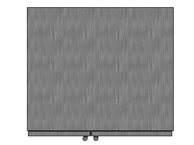 90cm wide stainless steel American fridge freezer Low-poly 3D model