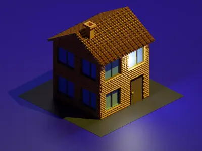 two-storey house 3D model