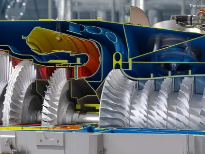  PT6C-67C Turboshaft Slice Engine 