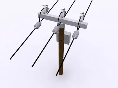 Electrical Post MAX 2010 3D model