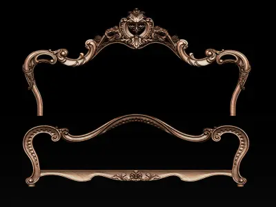  Classic Bed 3D relief models 3D print model