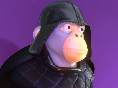 Darth Vader Ape  Bust 3D model