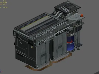 Space Station - Interior Wall 09 3D model