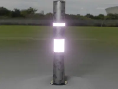 Galvanized Light-Column -8- Street-Light 9 Low-poly 3D model