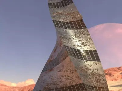 Post Apocalyptic building 3D model