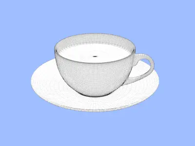  Glass Cup of Coffee Free 3D model