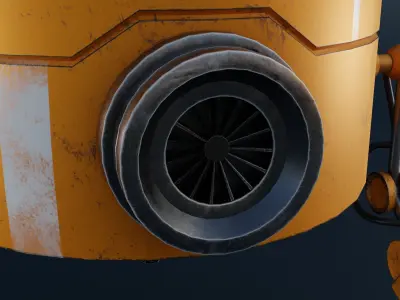 Fantasy robot Free low-poly 3D model