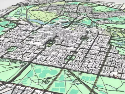 Cityscape Adelaide Australia 3D model