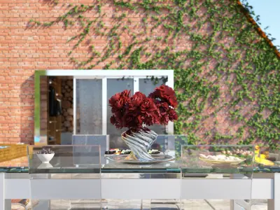 Bedroom 3 interior and exterior 3D model