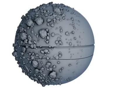 Sci-fi Hardsphere Low-poly 3D model